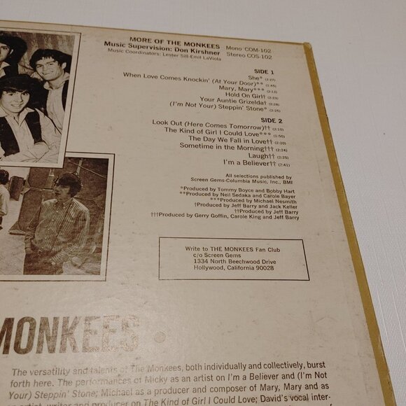 VINTAGE More of The Monkees Vinyl Record - Picture 3 of 5